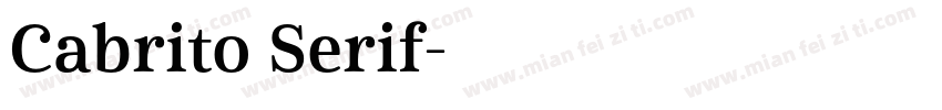 Cabrito Serif字体转换
